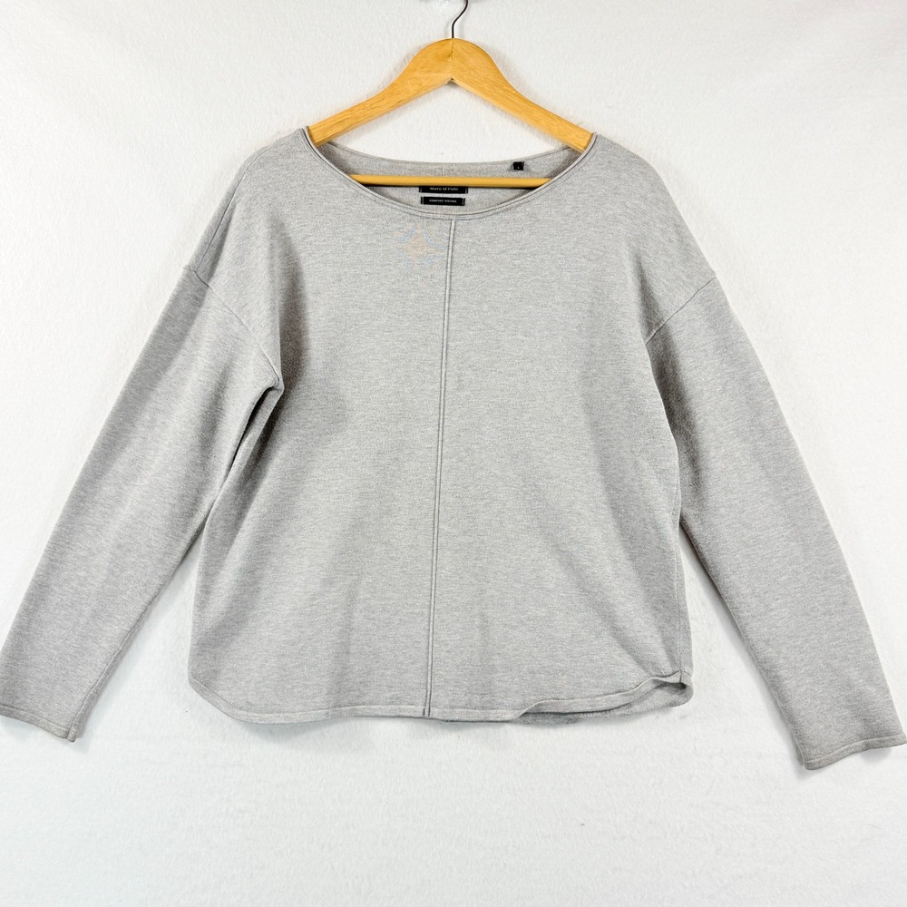 Marc O'Polo Top Womens Large Grey Comfort Knit Minimalist Scandi Hygge Lounge